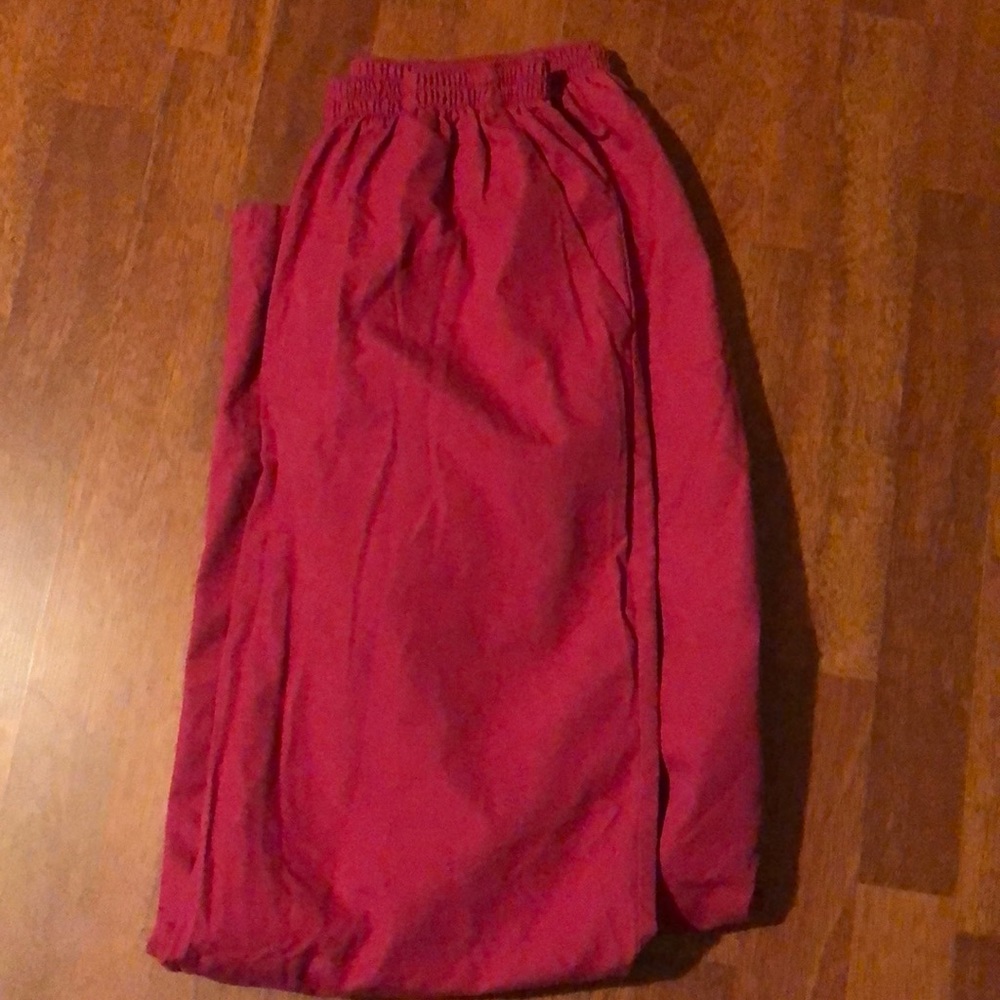 Raspberry colored scrub bottom